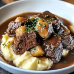 Bœuf Braisé en Sauce avec Purée Maison
