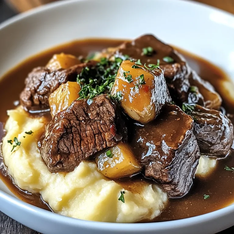 Bœuf Braisé en Sauce avec Purée Maison