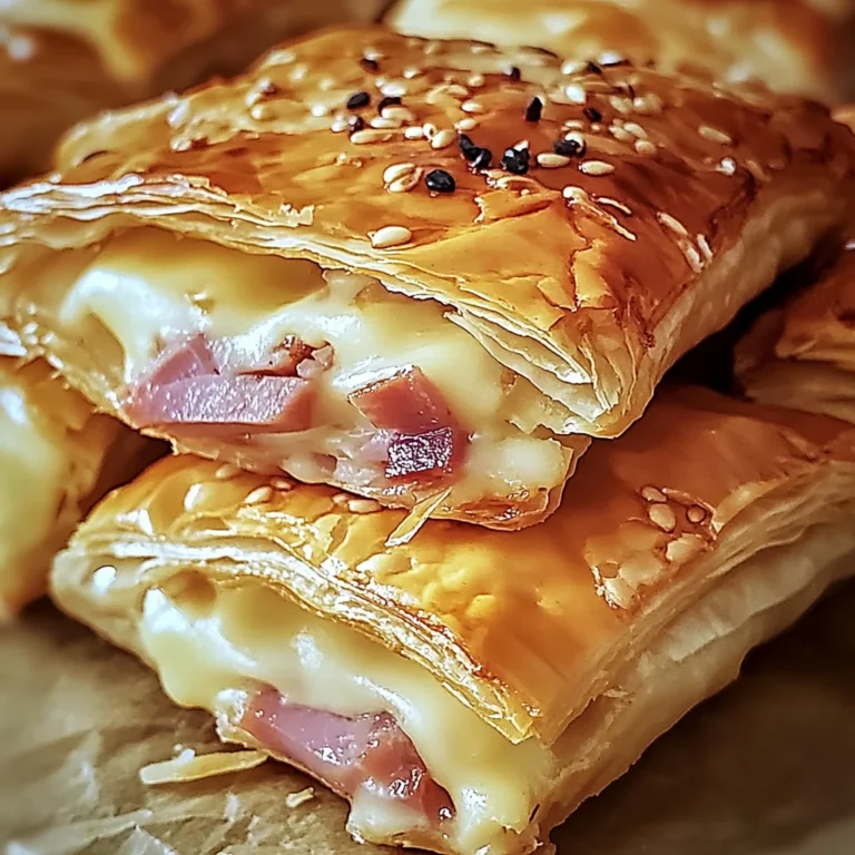 Feuilletés Croustillants au jambon de poulet et Fromage