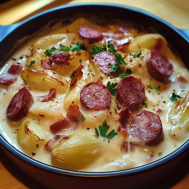 Fondue d’Endives Crémeuse aux Saucisses Fumées