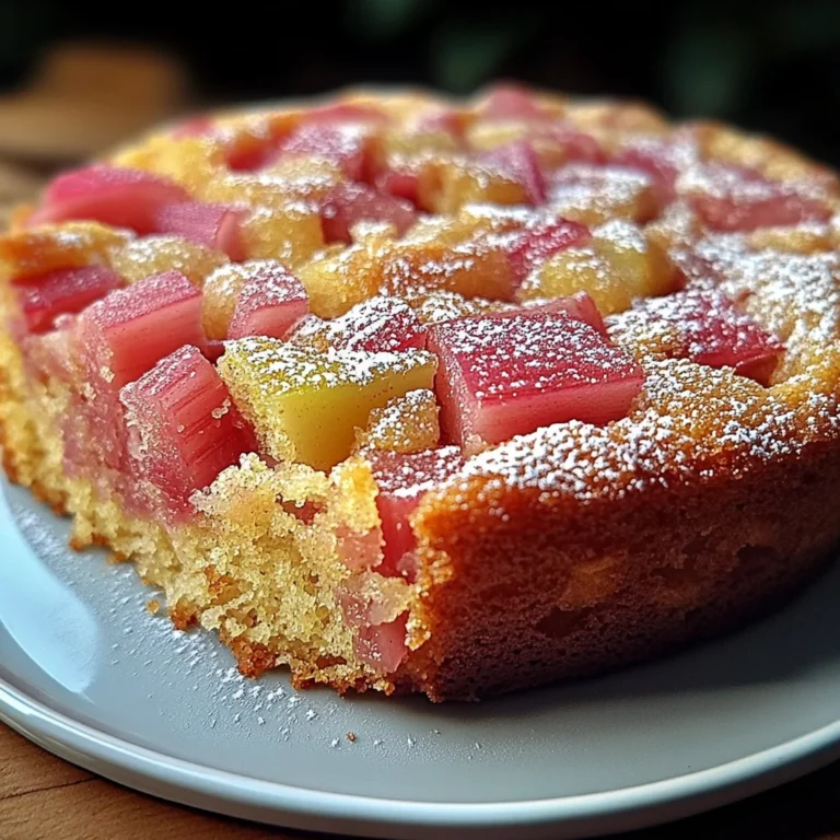 Gâteau à la rhubarbe