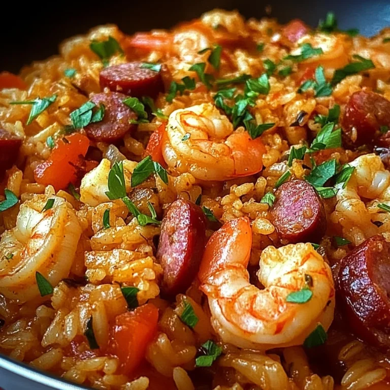 Jambalaya créole au poulet, crevettes et saucisses
