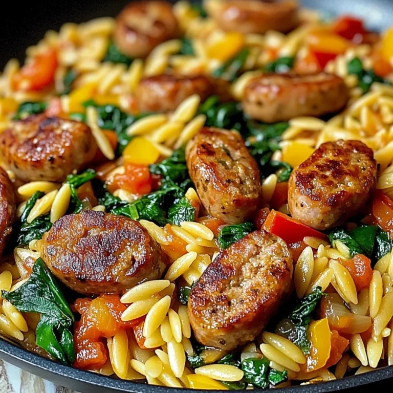 Poêlée Saucisse et Orzo