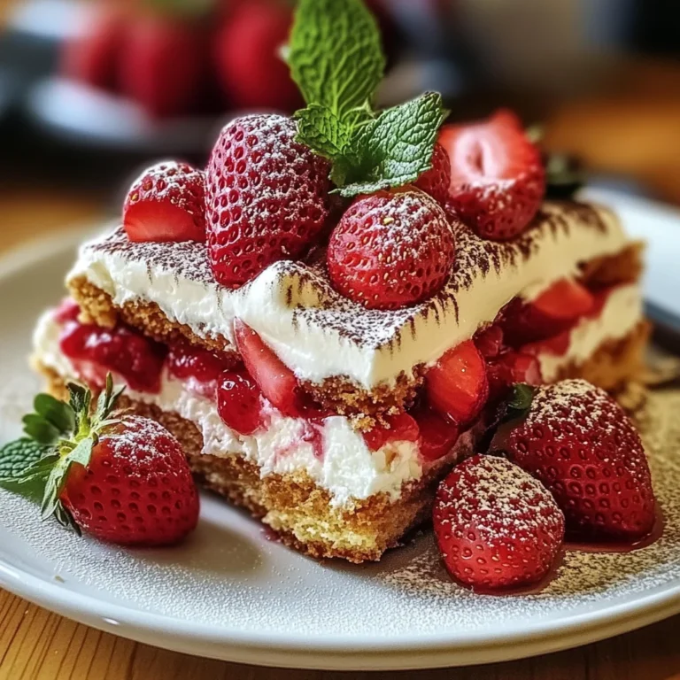 Tiramisu gourmand aux fraises