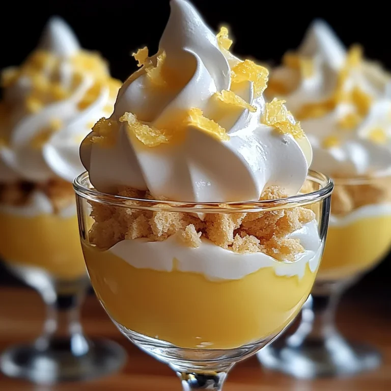 Verrines Citron & Meringue Croquante