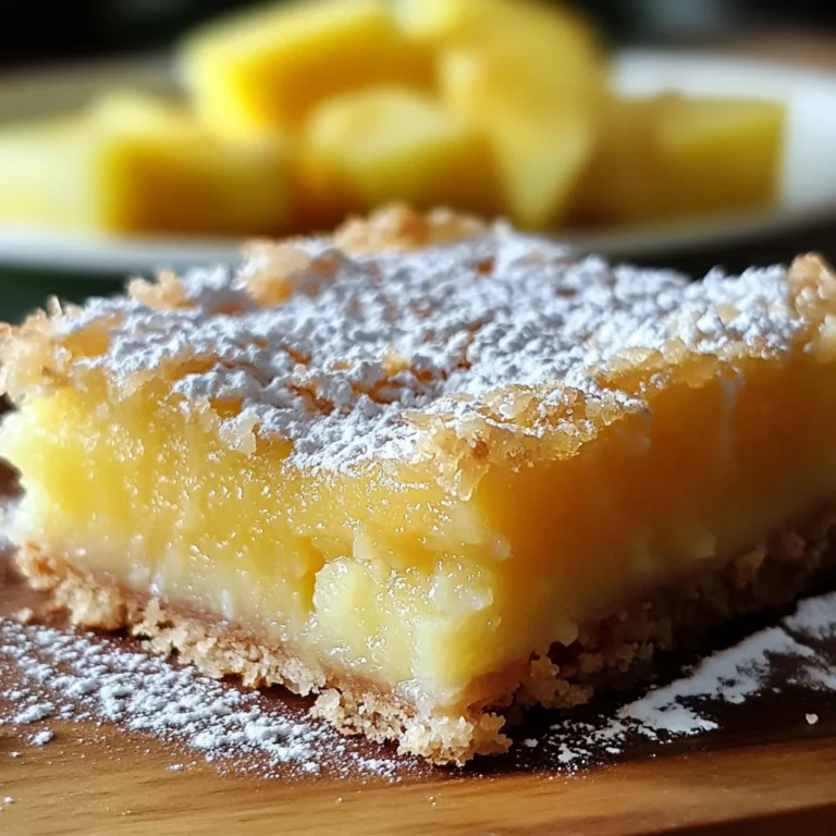 Carrés d'ananas croustillants