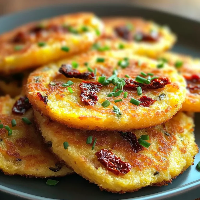 Galettes de Polenta aux Tomates Séchées