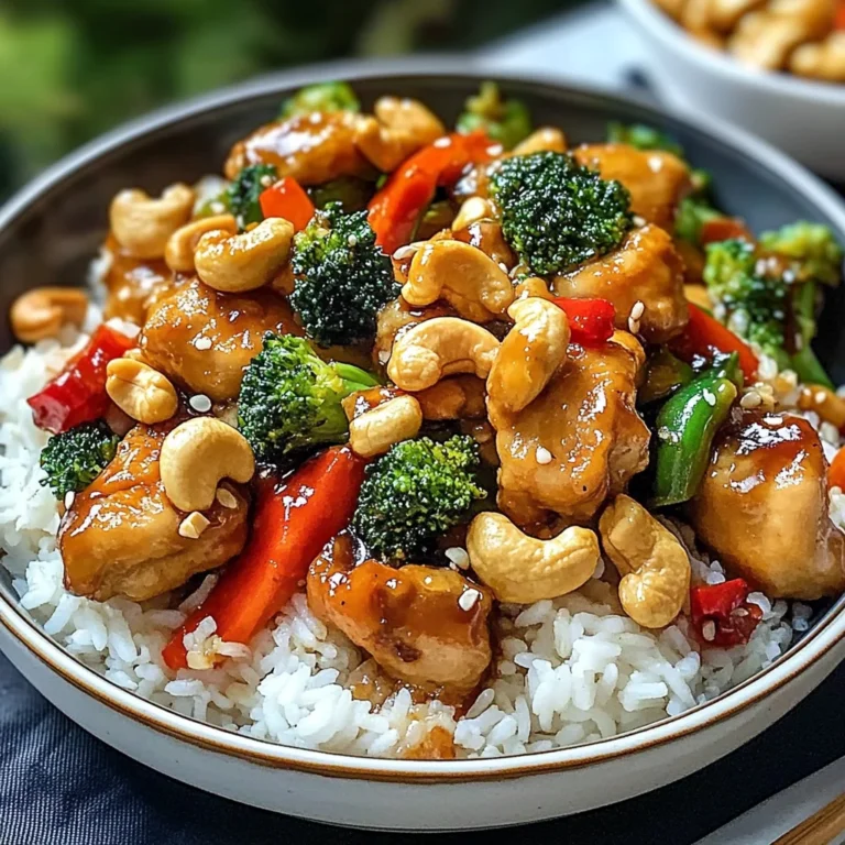 Poulet aux noix de cajou savoureux