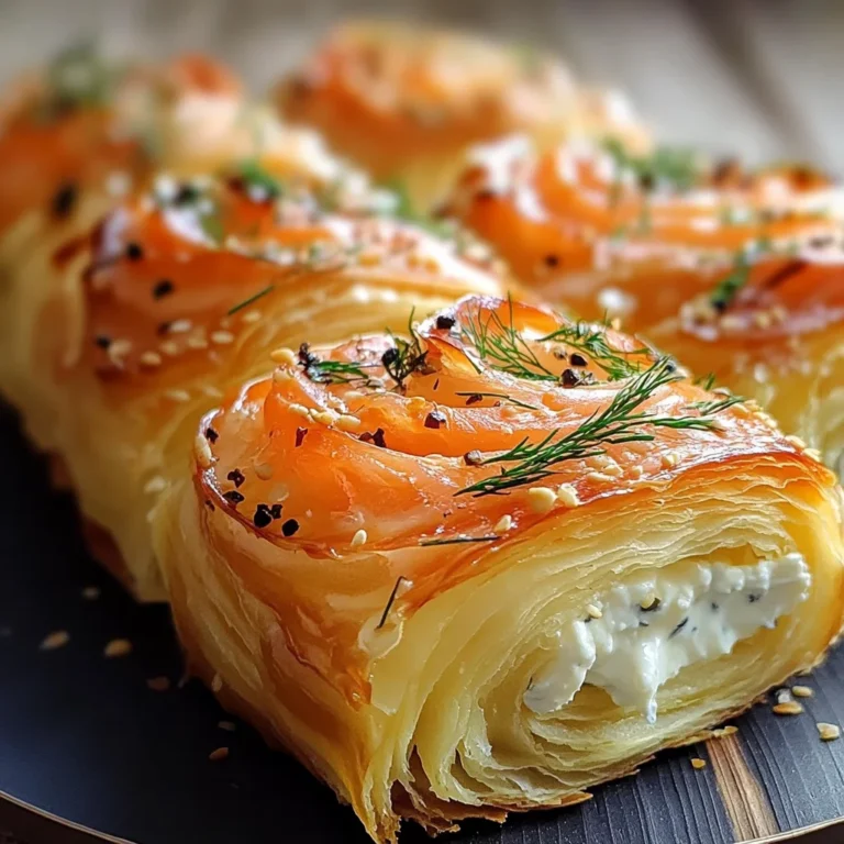 Roulés feuilletés saumon fromage