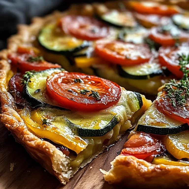 Tarte aux légumes colorés