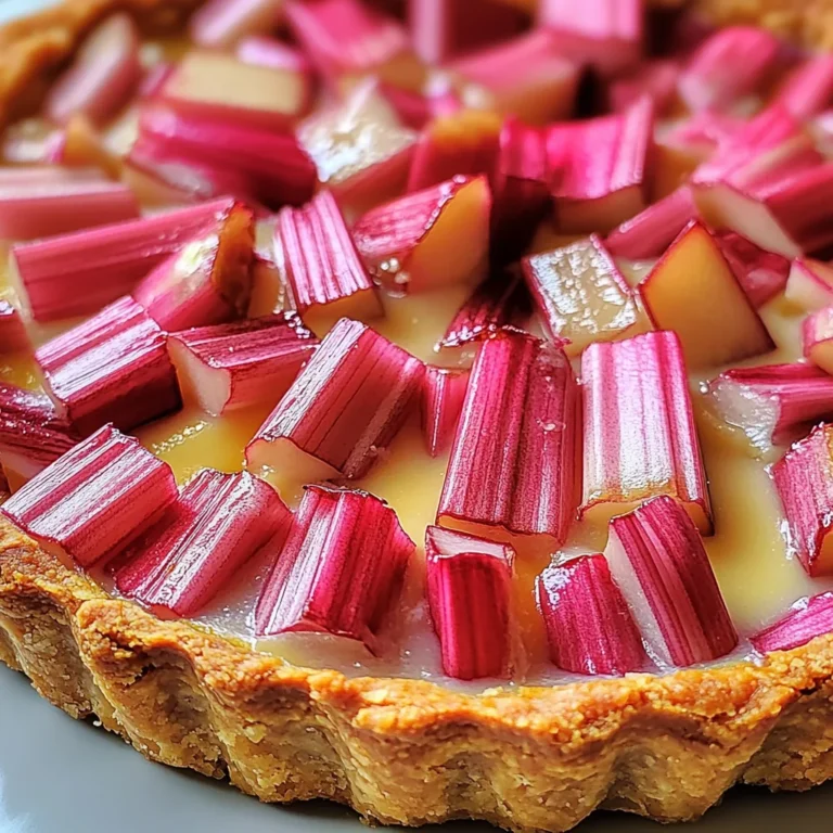 Tarte rhubarbe facile rapide