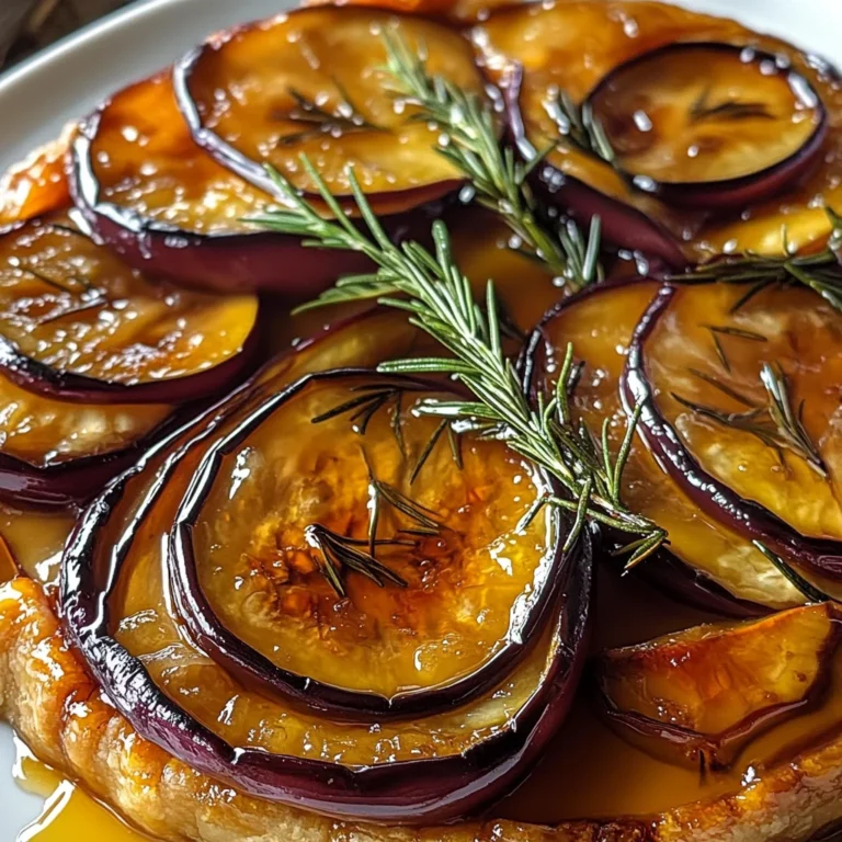 Tarte tatin aux aubergines